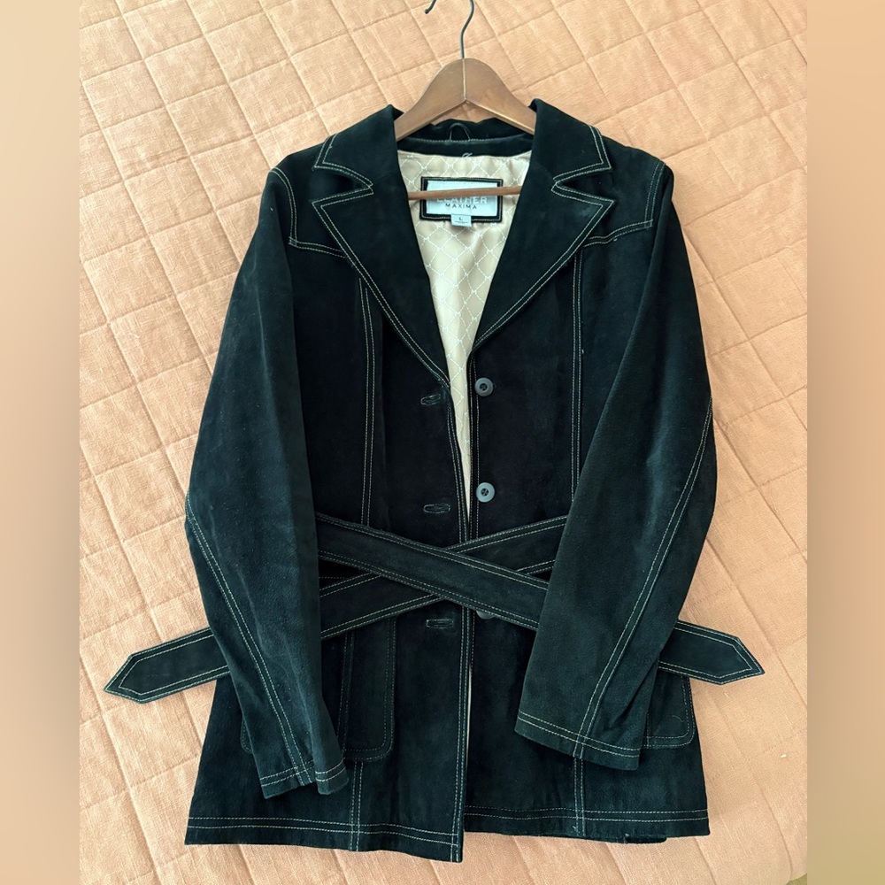 Vintage Wilsons Leather Black Suede Jacket